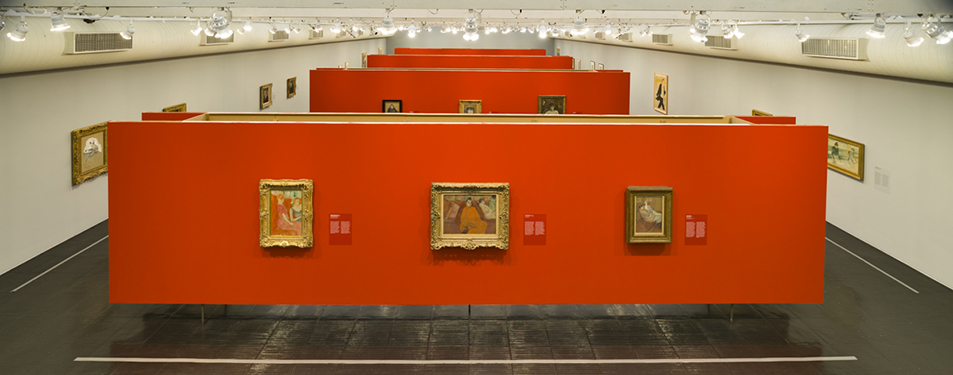Vista da exposição Toulouse-Lautrec em vermelho, foto, Eduardo Ortega
